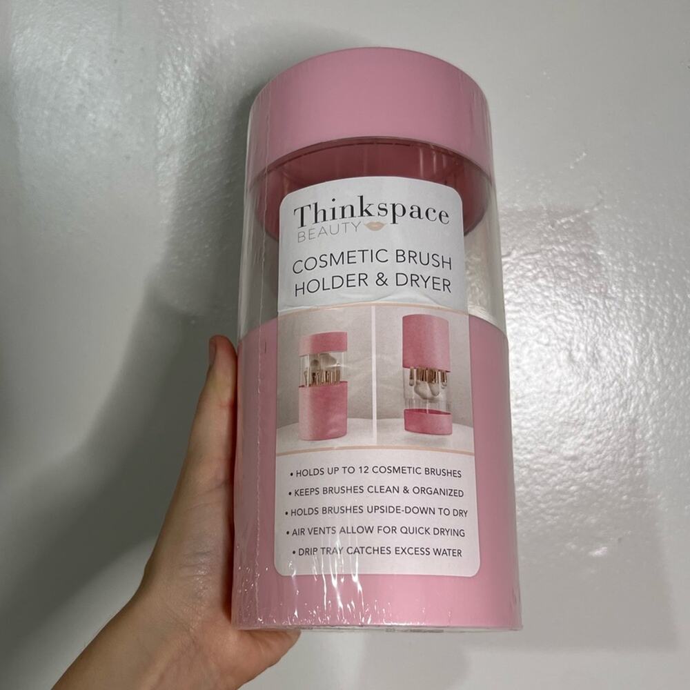 Thinkspace Beauty Cosmetic Brush Holder & Dryer - pink